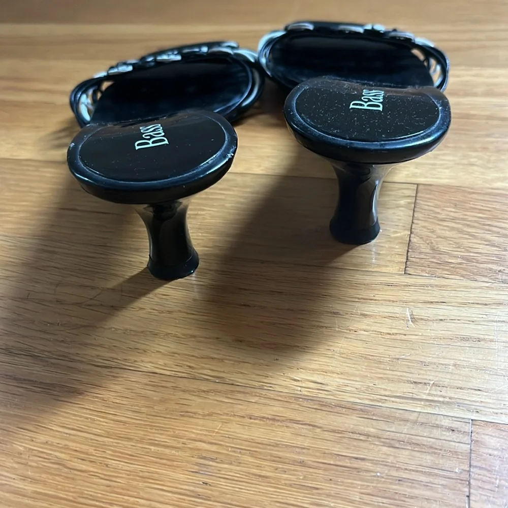 Bass black and white sandals